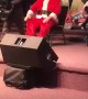 Santa Takes a Tumble on the Stage