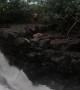 Belly Flop Over Waterfall