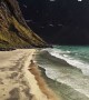 Beautiful Secluded Beach in Norway Captured via Drone