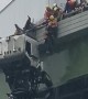 Driver Rescued From Truck Dangling off Bridge