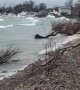 Windy Day Produces Big Waves on Lake