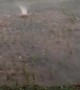 Huge Hail Landing in Flooded Field