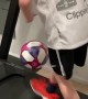 Kid Shows Off Excellent Soccer Skills on Treadmill