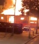 Abandoned church building fire in Santa Ana, California