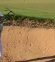 Man Makes Chip Shot with a Rake