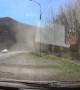 Truck Loses Control in Close Call