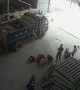 Working Man Falls From Work Truck
