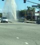 Busted Fire Hydrant Sprays Sky High at Intersection