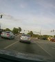 Red Light Runner Has Close Call With Traffic