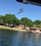 Water Skier Lands a Massive Jump