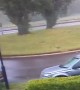 Vehicle Crashing into Roundabout