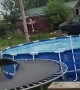 Leap from Rooftop to Trampoline Ends a Bit Short