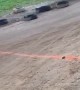 Little Girl's First Cart Race Goes Well