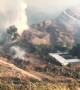 Water-dropping helicopters fight to put out Soledad Fire in California