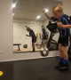 Kid Turns Treadmill into Tool for Soccer Practice