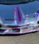 Rainbow Chrome Lambo Pulls out of Parking Spot