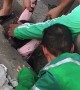 Rescuing a Little Girl that Fell into a Sewer