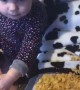 Kiddo Loves Playing with Corn Flakes
