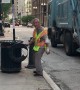 Chicago Worker Nails Trash Can Trick Shot