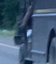 Wholesome UPS Driving Swinging Leg at Work