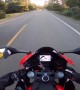 Deer Dashes Out in Front of Motorcycle