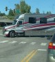 Huge RV Tows Huge Boat Around Tight Turn