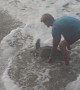 Lending a Beached Sea Turtle a Helping Hand