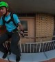 Basejump from a Residential Building while Eating