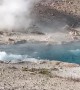 Geyser Bubbles Away on Hot Summer Day