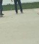 Kind Dude Teaches Kid To Skate Down Ramp