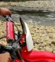 Motorcycle River Crossing Doesn't Go Great