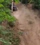 Side by Side Rolls Down Hill After Climbing Attempt