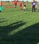 Girl Accidentally Kicks Soccer Ball into Girls Face