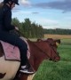 Girl Takes Pet Cow for a Gallop