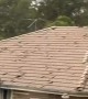 Huge Hail Smashes Right Through Roof