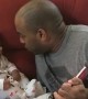 Sweet baby can\'t stop giggling when dad reads stories