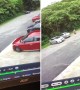 Guy doesn\'t park his car correctly, ends up chasing it across the parking lot