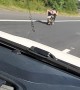 Superman Stunt on Motorcycle