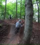 Big Jump Turns Cyclist into Tree Hugger