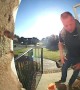 Man Drops Everything After Being Caught on Doorbell Trap