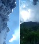 Incredible footage of volcano erupting in Indonesia 
