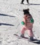 18-Month-Old Snowboarding for the First Time