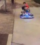 Cop Wants a Ride on Go Kart