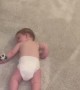 Baby Sleeping on Floor Regardless of Loud Vacuum