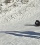 Face Meets Snow in Slow Motion Sledding