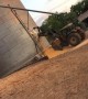 Grain Silo Gives Way Spectacularly