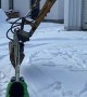 Excavator Powered Snow Sled