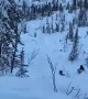 Skidoo Ride Down Beautiful Mountain Comes to An Unexpected Stop