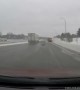 Car Spins out on Slick Roads and Dodges all Traffic
