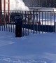 Kid Wants to Stand Under Snow Coming From Snow Blower